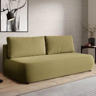Immagine prodotto di Brugnato - Divano Letto 2 Posti, 210x106 cm Verde Chiaro, Contenitore