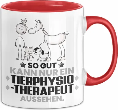 Produktbild von Tierphysiotherapeut Geschenk Tasse So Gut Kann Nur Ein Tierphysiotherapeut Aussehen Geschenkidee Kaffee-Becher (Rot)