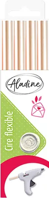 Produktbild von Aladine Siegelwachsstäbchen Set weiß - Kreatives Bastelset 4 Stück