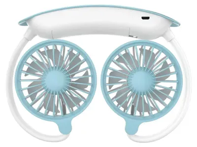Productafbeelding van Nekk ventilator, USB oplaadbaar, draagbaar ontwerp, blauw