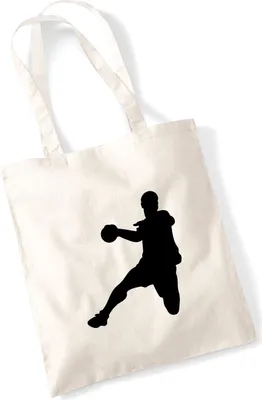 Produktbild von Huuraa Jutebeutel Handball Silhouette 10 Liter Natural Baumwolle Tasche Geschenkidee