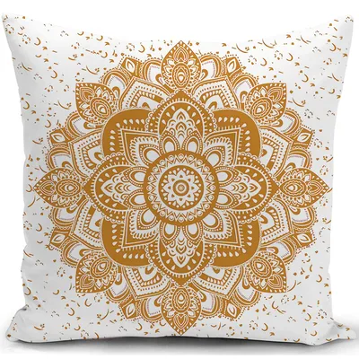 Produktbild von Boho-Kissenbezug mit orientalischem Mandala-Motiv, 40 x 40 cm