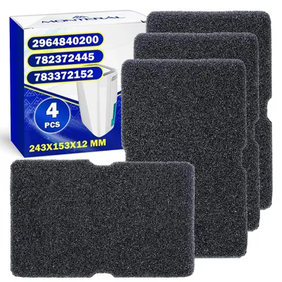 4 Schwammfilter für Wäschetrockner 243x153x12 mm