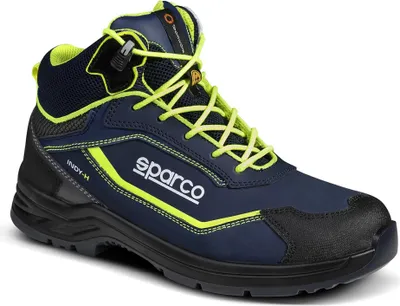 A single Sparco safety boot is shown against a white background.