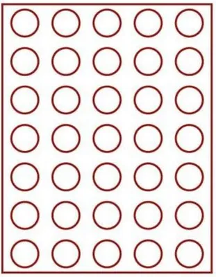 Produktbild von Lindner 2711E Velourseinlage dunkelrot 2711E (Ø 32,5 mm)