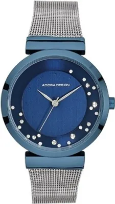 Produktbild von ADORA AD8516 Damen Damenuhr Edelstahl silber & blau