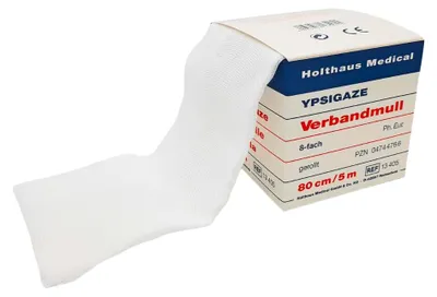 Image de Holthaus Ypsigaze gaze, 100% coton - 80 cm x 5 m | Paquet (1 pièce)