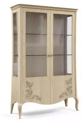 Produktbild von Vitrine Holz Luxus Klassische Anrichte Design Möbel Italienische Beige