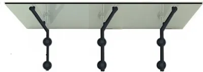 Immagine prodotto di Glaszentrum Hagen - 200x90 cm Schizzo di vetro cristallo - Trasparente - incl. RAL7016