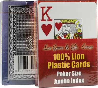 Produktbild von Spielkarten LION 100% Plastik, Poker