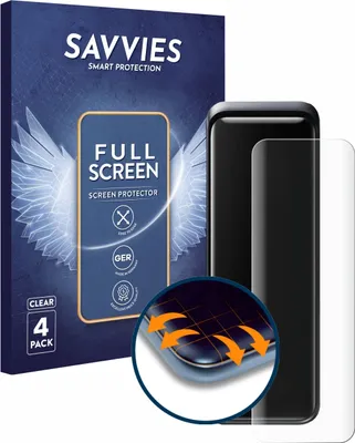 Produktbild von 4x Savvies Fullscreen Schutzfolie für Anker Prime 27650 Displayschutz Folie Fullcover Klar Transparent