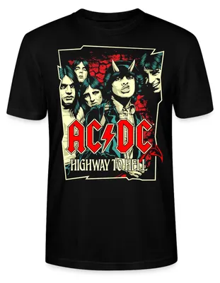 Produktbild von Spreadshirt AC/DC Bandlogo Bild Highway To Hell Album Uni Bio T-Shirt, L, Schwarz