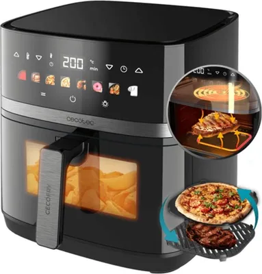 Obrázok produktu pre Cecotec Cecofry&Grill Duoheat 8000, Teplovzdušná fritéza, 8 L, 80 °C, 200 °C, Samostarný, Čierna