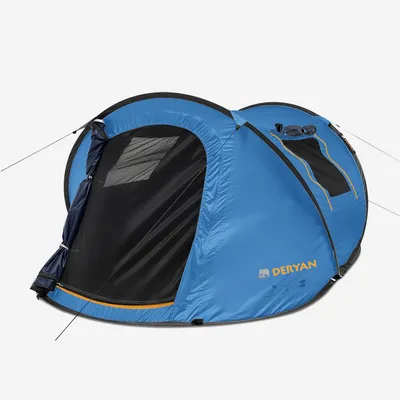 Imagen del producto de Deryan Dome Tienda Pop Up - 2 Personas - Columna de Agua 2000 mm - UV 50+ - Azul Marino
