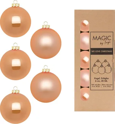 Produktbild von Weihnachtskugeln Glas 6cm 20 Stück - Sweet Melon