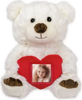 Produktbild von ZEP Teddybär mit Herz Fotorahmen weiß 3 5x4 5 cm 16x13x23 cm