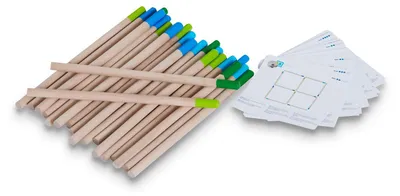 Produktbild von BS Toys Match Puzzle 54-teilig - für Kinder ab 6 Jahren mit 24 großen Holzstäben und verschiedenen Schwierigkeitsstufen
