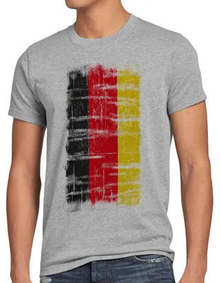 Produktbild von BaumwolleCloud Deutschland Vintage Flagge Herren T-Shirt EM WM Olympia