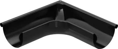 Zdjęcie produktu dla BRYZA Rynna narożna zewnętrzna ocynkowana Ø 150 mm, czarna RAL 9005