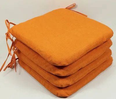 Produktbild von Rattani Sitzkissen Stuhlkissen Billy 40 x 40 cm Orange, Set 4