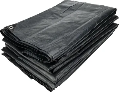 Produktbild von Abdeckplane PE 8x12, 170 g/m² Anthrazit, wasserabweisend & UV-beständig, mit Ösen alle 100 cm – für mittelfristigen Außeneinsatz, Lebensdauer 1–2 Jahre, für Anhänger, Außenspielzeug, Schutz von Fahrzeugen, temporärer Abschluss einer Überdachung