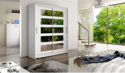 Obrázok produktu pre Šatníková skriňa so zrkadlom 150 cm ELADIO 5 - biela