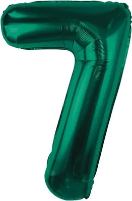 Produktbild von Folienballon, Zahl 7, flaschengrün, 85 cm