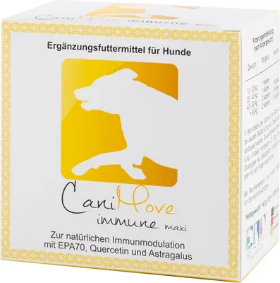 Produktbild von CaniMove immune maxi (ab 10kg) - Ergänzungsfuttermittel mit EPA, Astragalus-Extrakt und OPC zur Unterstützung der natürlichen Immunmodulation (100 Kapseln)