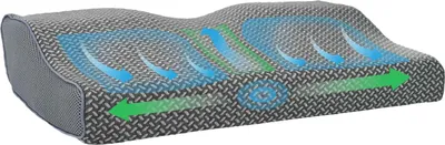 Image de vidaXL Oreiller avec coussin Gris 60 x 34 x 11 cm Polyester