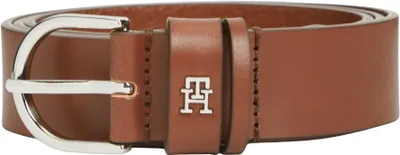 Image de Ceinture pour femmes Tommy Hilfiger, modèle Essential Effortless, largeur de 3 cm, avec boucle à épingle, couleur marron