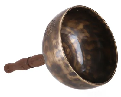 Produktbild von Klangschale mit Griff, Klöppel, Bronze, 26*15*15 cm, Klangschalen
