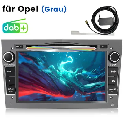 Produktbild von 7" Autoradio für Opel Astra Corsa C/D Vectra C Zafira B Signum GPS Navi DVD DAB+ grau