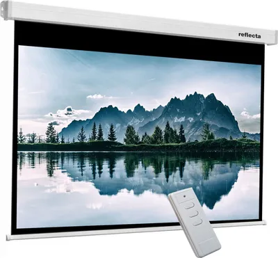 Immagine prodotto di schermo motorizzato per home cinema 4:3 reflecta CrystalLine 300 x 233 (292x219)cm (87694) / lunghezza del mobile 327 cm / / FULL HD / 3D / 4K / HDTV / incl. FB