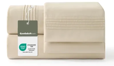 Obrázok produktu pre Štyridsaťdielová súprava posteľnej bielizne, priedušná, 150x200 cm + 2 obliečky na vankúše 50x75 cm, farba: béžová