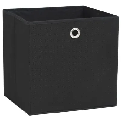 Produktbild von vidaXL Aufbewahrungsboxen 10 Stk. Vliesstoff 28x28x28 cm Schwarz