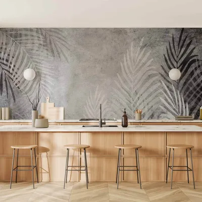 Produktbild von Vlies Fototapete - Palm Trees in the Dark 150x105 cm Blätter b-C-0855-a-a