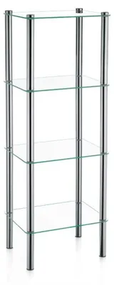 Image de KELA LARS étagère d'angle, chrome / verre, 4ème niveau KL-18051