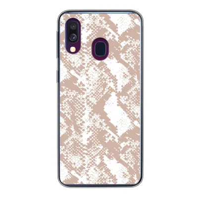 Produktbild von MuchoWow® Handyhülle Schutzhülle Hülle für Samsung Galaxy A40 Schlangendruck - Formen - Pastell Silikon Softcase Handy Hülle - Handy-Tasche
