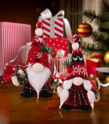 Produktbild von Miniaturkerstmann Pluche Huisornamenten.