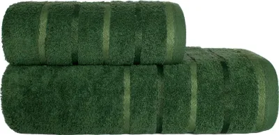Produktbild von Handtuch, Badetuch aus Baumwolle mit Zierstreifen Fresh 50x90cm Grün
