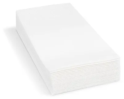 Produktbild von 250 Servietten Tafelservietten 33 x 33 cm Weiß – 3-lagig, 1/8 Kopffalz