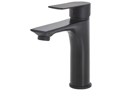 Produktbild von BELIANI Wasserhahn Schwarz aus Messing Matt Badezimmer/ Armaturen/ Badarmaturen Klassischer Wasserhahn Modernes Design