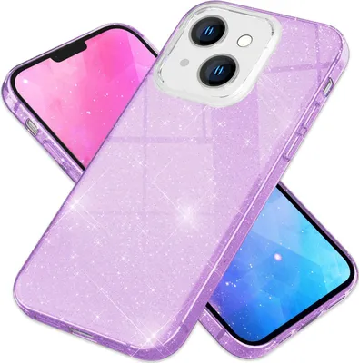 Produktbild von Hülle für iPhone 14 Plus - Glitzer Cover Hybrid Silikon Handyhülle Glitter Case Lila