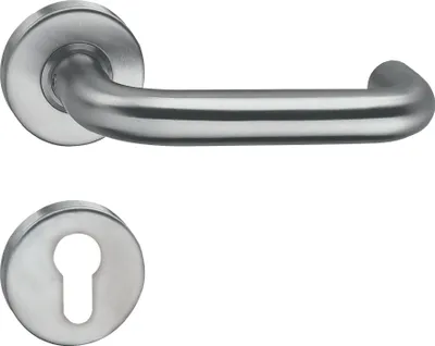 Produktbild von Feuerschutzgarnitur U-Form Feuerschutz FH DIN 18273 Edelstahl D/D für Türstärke 38-42 mm PZ rund DIN links / rechts