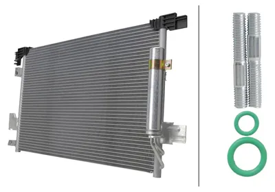 Productafbeelding van HELLA 8FC 366 222-711 Condensator airconditioning, airconditioningscondensator, geschikt voor PEUGEOT 4007 (voor, achter) + droger