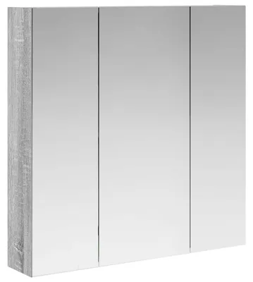 Image de Armoire de salle de bain avec miroir vidaXL, gris Sonoma, 70 x 14,5 x 70 cm