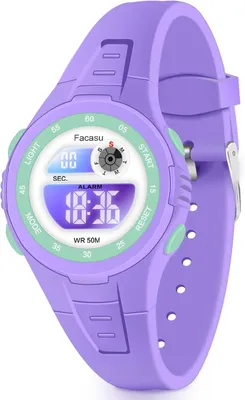 Produktbild von Kinderuhr, Buntes Licht,50M Wasserdicht, Outdoor-Sportuhr mit Stoppuhr Alarm,12/24 Stunden–Kindergeschenke für Jungen Mädchen im Alter von 4–15 Jahren