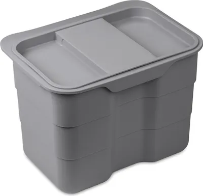 Produktbild von Biobin Multifunktionsbehälter 4,2 L grau mit Deckel