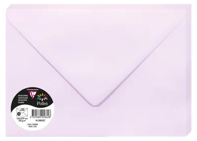 Image de Pollen by Clairefontaine Enveloppe C5, lilas