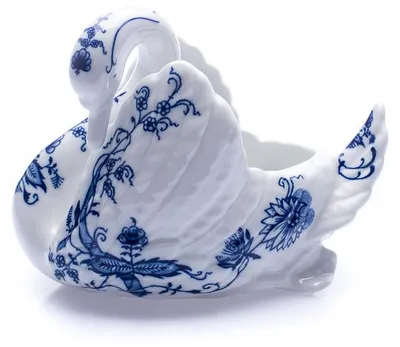 Produktbild von Schwan, H. 17,5 cm, Zwiebel, tschechisches Porzellan, Leander